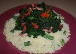 Kale with bacon