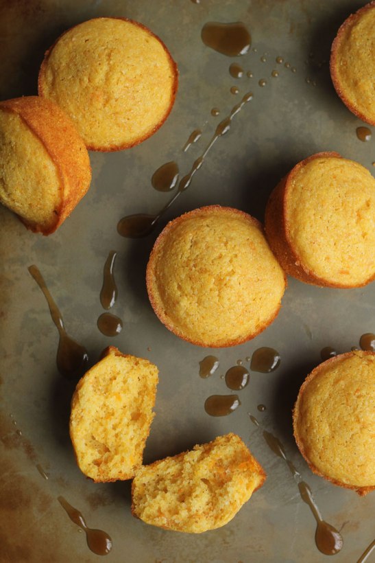 Maple Rum Sweet Potato Cornbread Muffins
