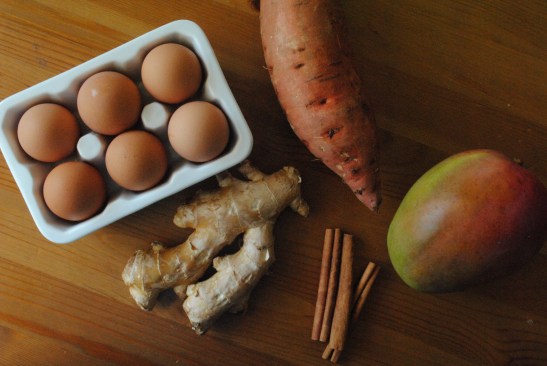 Sweet Potato Mango Cake Ingreds - The Duo Dishes