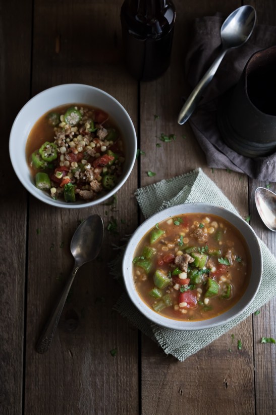 Sausage and Vegetable Stew/Soup with Okra by Savory Spice Rack